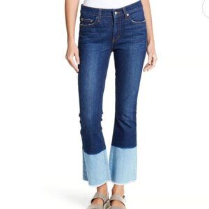 DEREK LAM 10 CROSBY Jane Denim Jean Mid Rise Flip Flop Flare